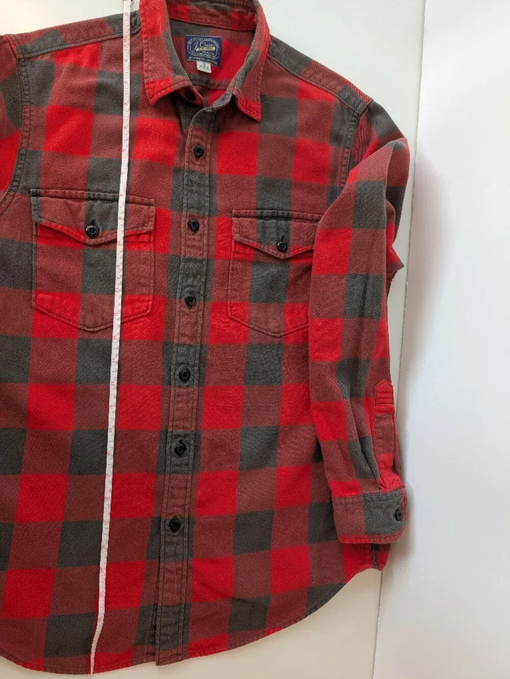 J. Crew Red and Gray Buffalo Plaid Shirt
